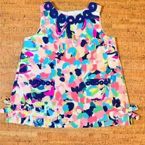Lilly Pulitzer Colorful Abstract Dress in Bright Pink and Blue